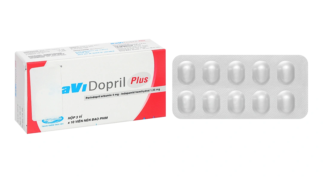 Savidopril Plus trị tăng huyết áp (3 vỉ x 10 viên) - 