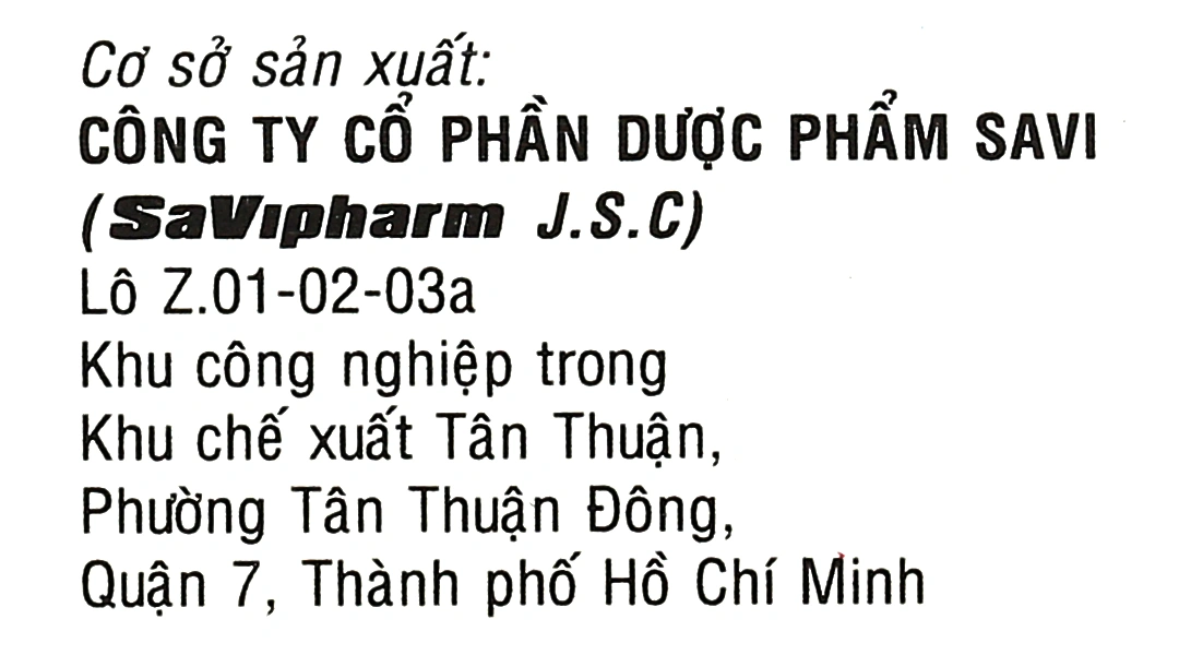 Savidopril Plus trị tăng huyết áp (3 vỉ x 10 viên) - 6
