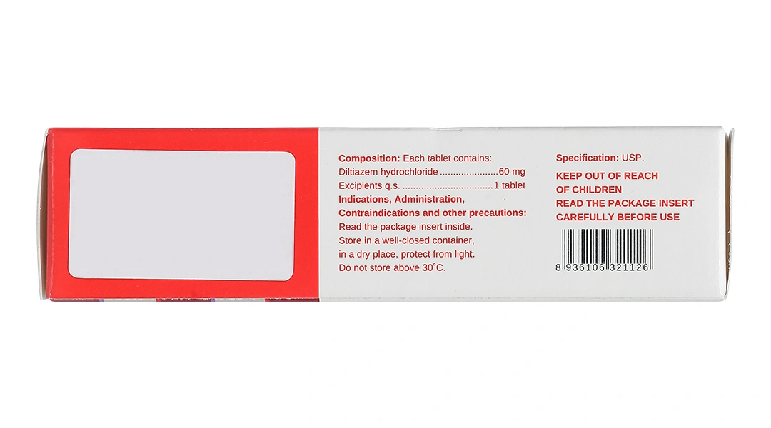 Diltiazem Stella 60mg trị và dự phòng đau thắt ngực (3 vỉ x 10 viên) - 3