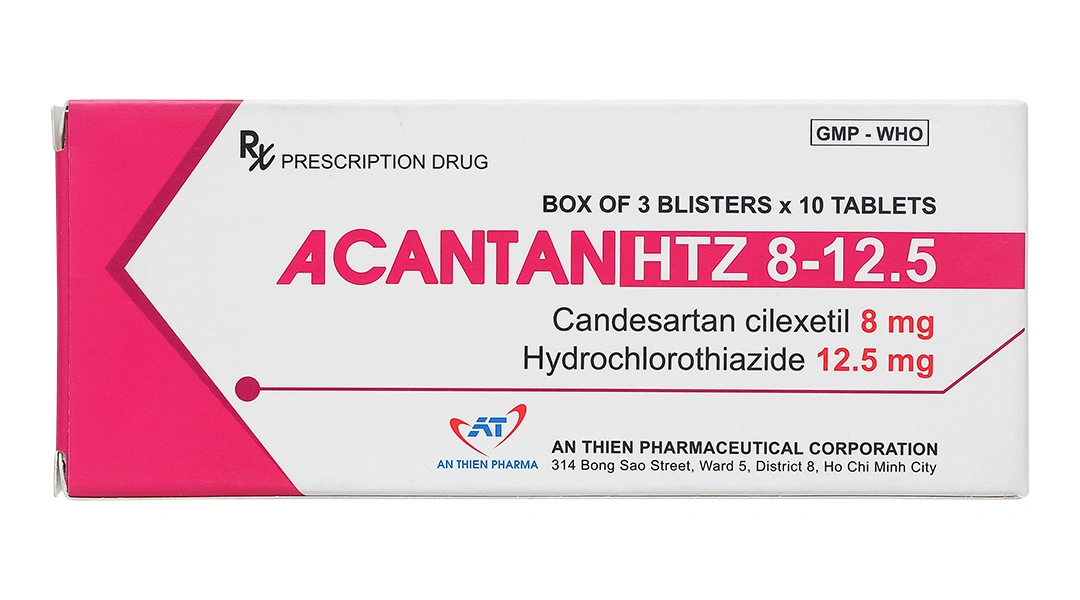 Acantan HTZ 8-12.5 trị tăng huyết áp (3 vỉ x 10 viên) - 1