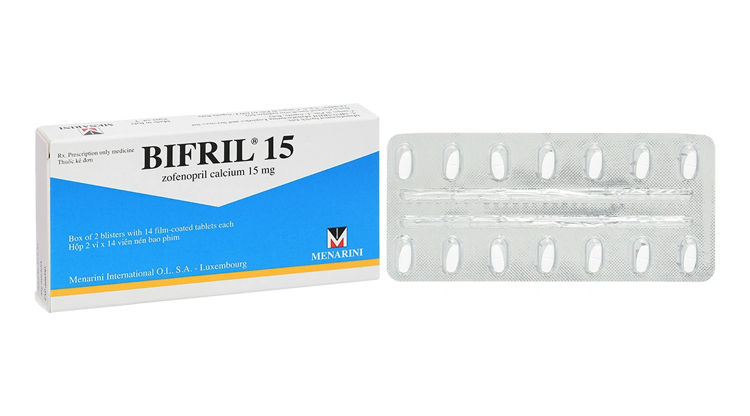 Bifril 15 điều trị tăng huyết áp, nhồi máu cơ tim (2 vỉ x 14 viên) - 