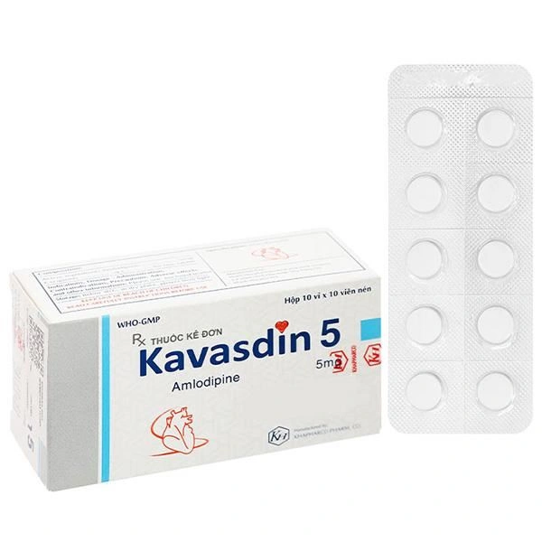Kavasdin 5 trị tăng huyết áp, đau thắt ngực