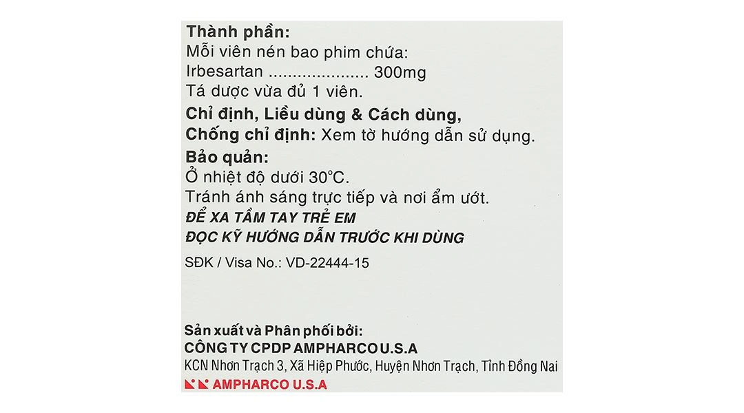 Usasartim 300mg trị tăng huyết áp, bệnh lý thận trên bệnh nhân đái tháo đường type 2 (3 vỉ x 10 viên) - 4