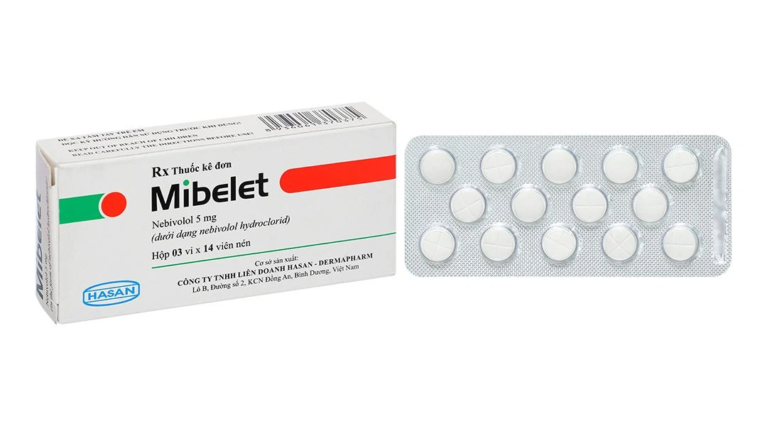 Mibelet 5mg điều trị tăng huyết áp vô căn, suy tim (3 vỉ x 14 viên) - 