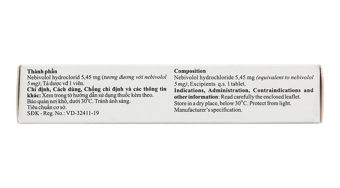Mibelet 5mg điều trị tăng huyết áp vô căn, suy tim (3 vỉ x 14 viên) - 2
