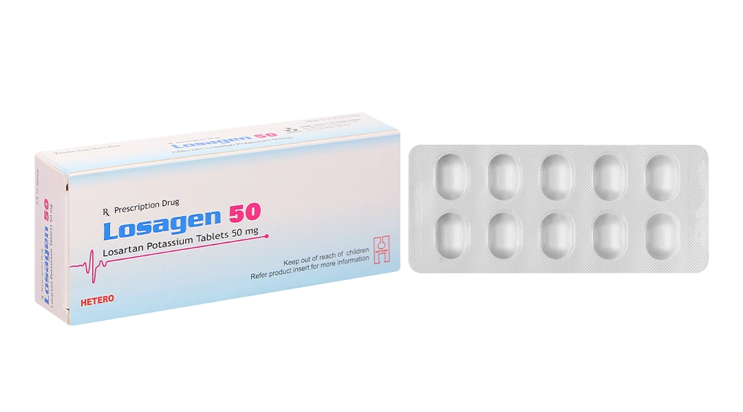 Losagen 50mg Gedeon trị tăng huyết áp (3 vỉ x 10 viên) - 
