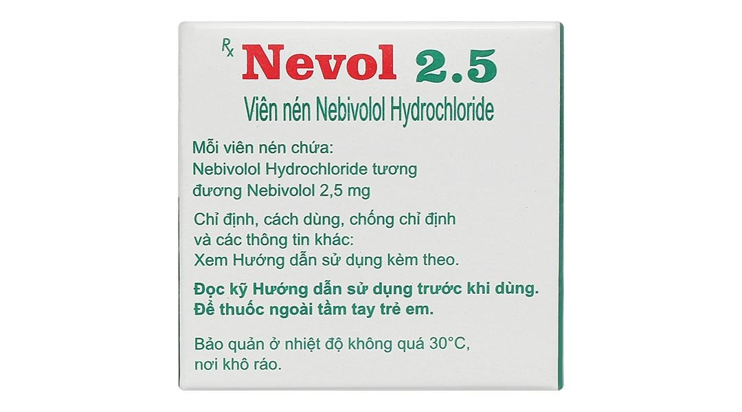 Nevol 2.5 điều trị tăng huyết áp vô căn, suy tim mạn tính (10 vỉ x 10 viên) - 3