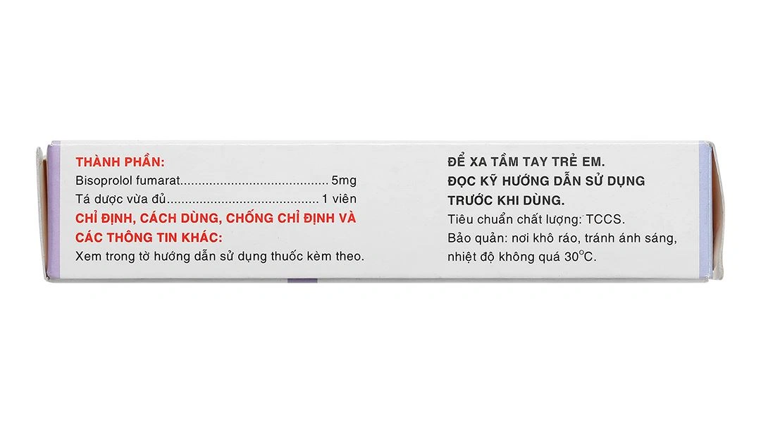 Cardicormekophar 5mg trị tăng huyết áp, đau thắt ngực (3 vỉ x 10 viên) - 2