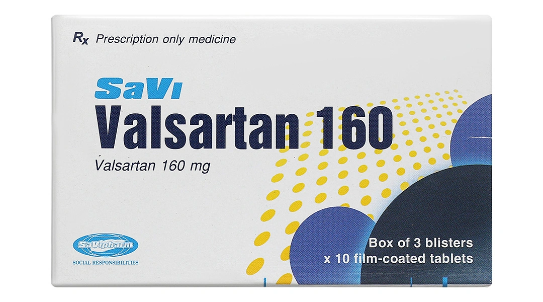 Savi Valsartan 160 trị tăng huyết áp, suy tim (3 vỉ x 10 viên) - 1