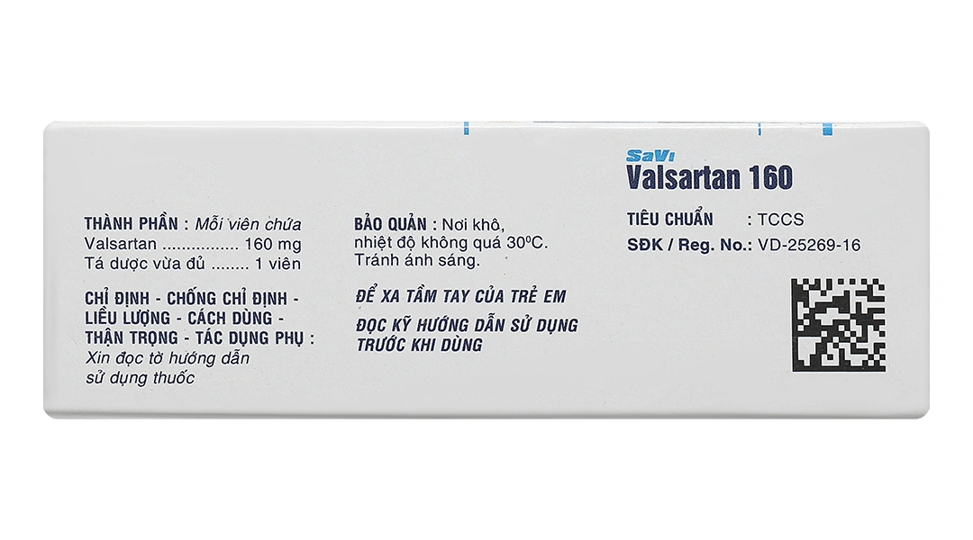 Savi Valsartan 160 trị tăng huyết áp, suy tim (3 vỉ x 10 viên) - 3