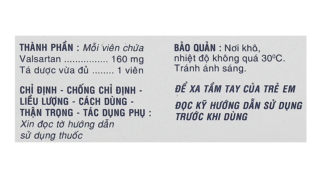 Savi Valsartan 160 trị tăng huyết áp, suy tim (3 vỉ x 10 viên) - 5