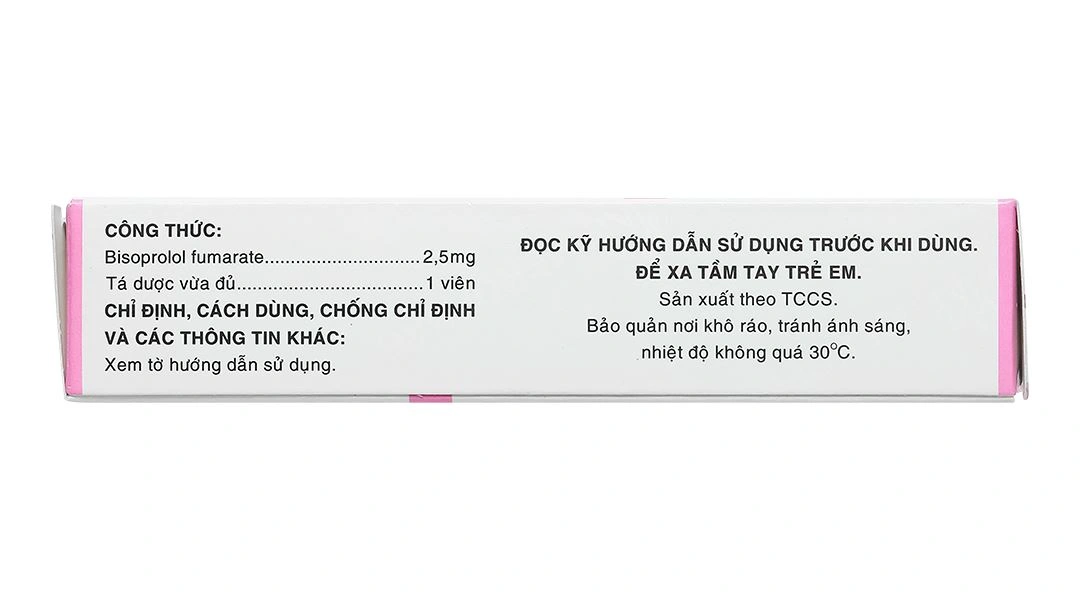 Cardicormekophar 2.5 điều trị tăng huyết áp, đau thắt ngực (3 vỉ x 10 viên) - 2