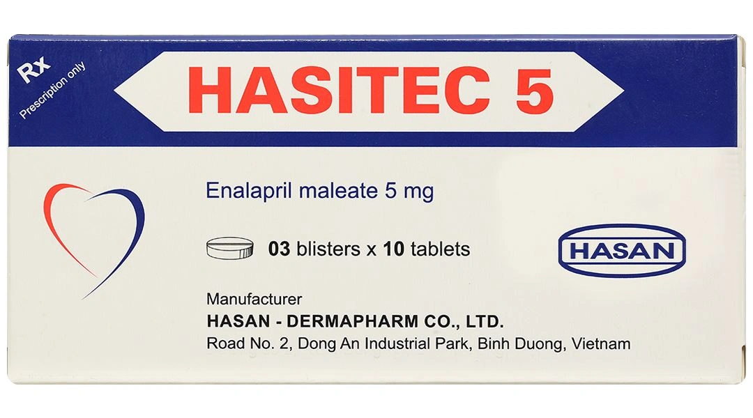 Hasitec 5 điều trị tăng huyết áp, suy tim (3 vỉ x 10 viên) - 2