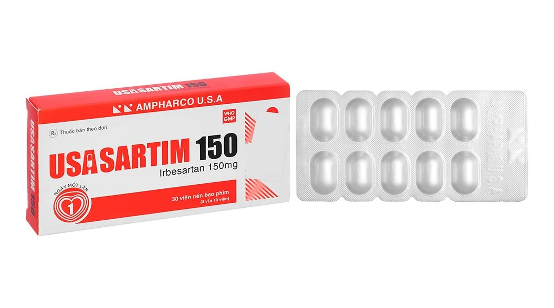 Usasartim 150 điều trị tăng huyết áp (3 vỉ x 10 viên) - 