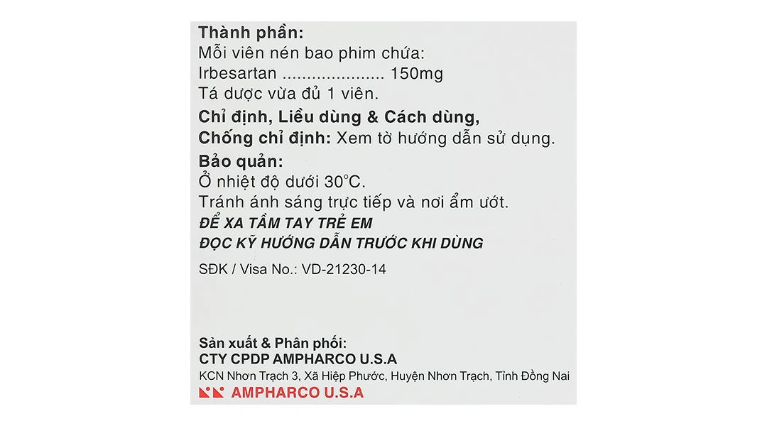 Usasartim 150 điều trị tăng huyết áp (3 vỉ x 10 viên) - 3