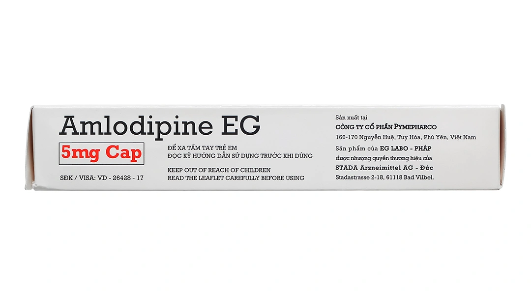 Amlodipine EG 5mg trị tăng huyết áp, đau thắt ngực (3 vỉ x 10 viên) - 3