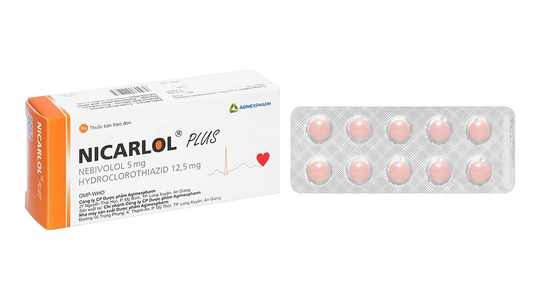 Nicarlol Plus điều trị tăng huyết áp (3 vỉ x 10 viên) - 