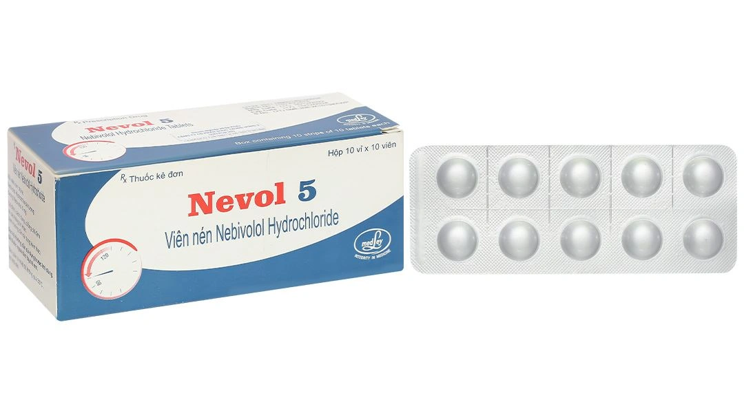 Nevol 5 điều trị tăng huyết áp vô căn (10 vỉ x 10 viên) - 