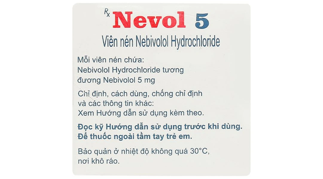Nevol 5 điều trị tăng huyết áp vô căn (10 vỉ x 10 viên) - 3