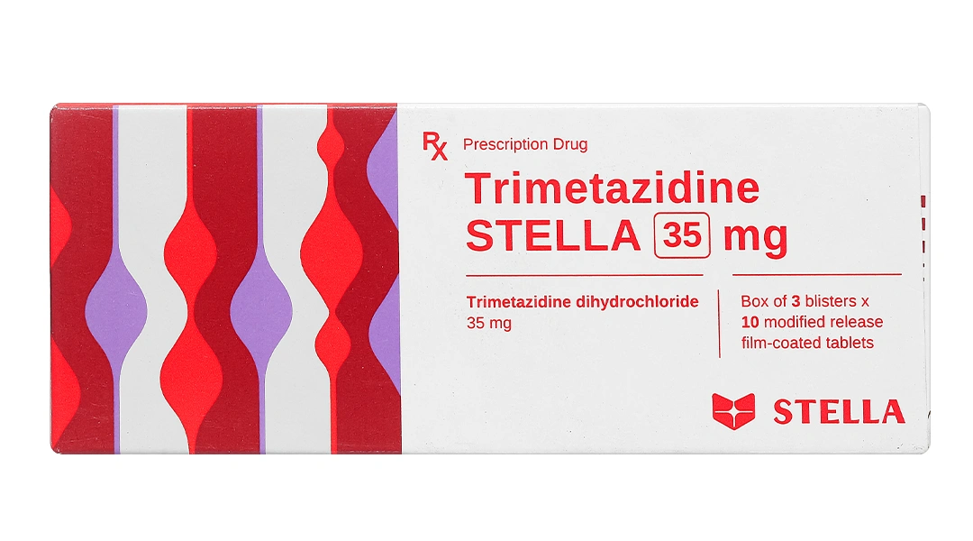 Trimetazidine Stella 35mg trị triệu chứng ở bệnh đau thắt ngực ổn định (6 vỉ x 10 viên) - 1