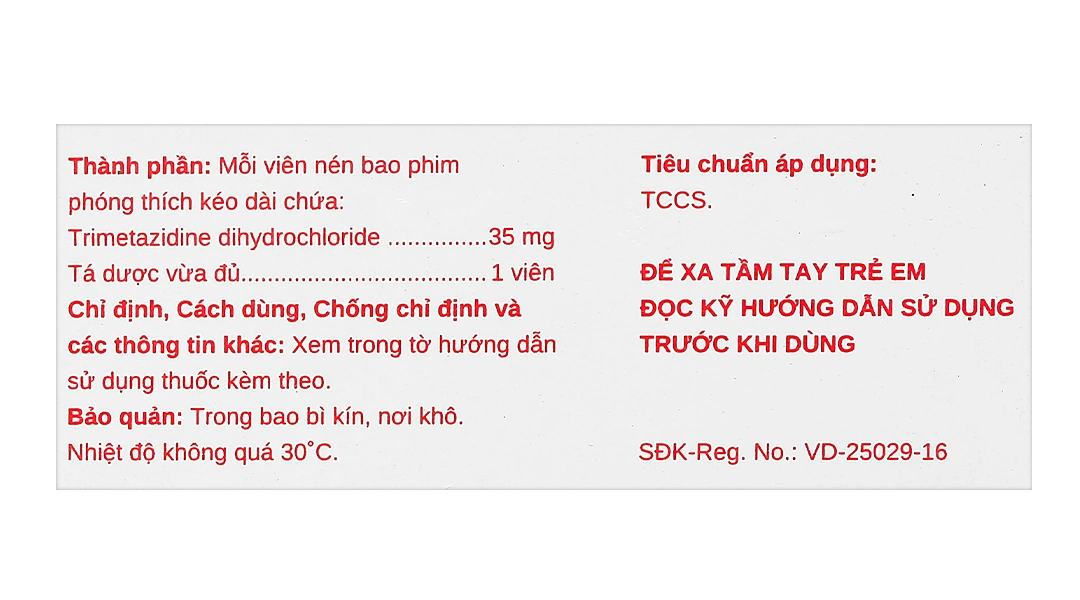 Trimetazidine Stella 35mg trị triệu chứng ở bệnh đau thắt ngực ổn định (6 vỉ x 10 viên) - 4