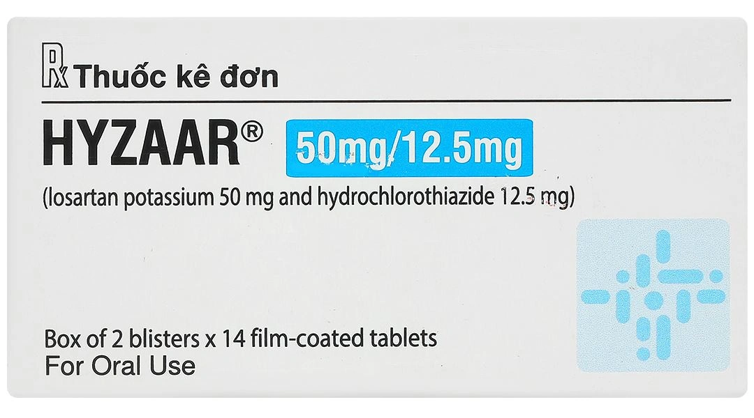 Hyzaar 50/12.5mg trị tăng huyết áp (2 vỉ x 14 viên) - 1
