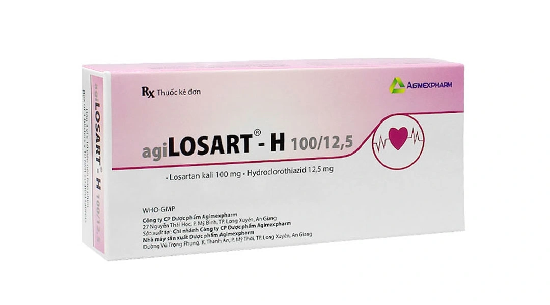 Agilosart - H 100/12.5 trị tăng huyết áp vô căn (3 vỉ x 10 viên) - 