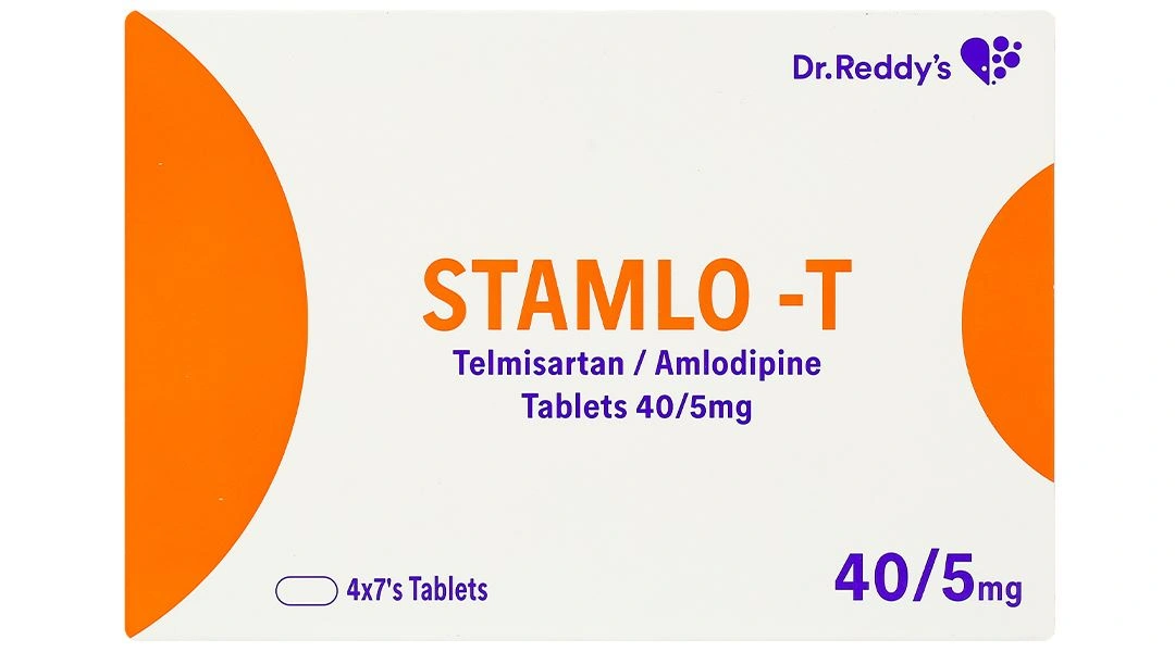 Stamlo-T 40/5mg điều trị tăng huyết áp vô căn (4 vỉ x 7 viên) - 1
