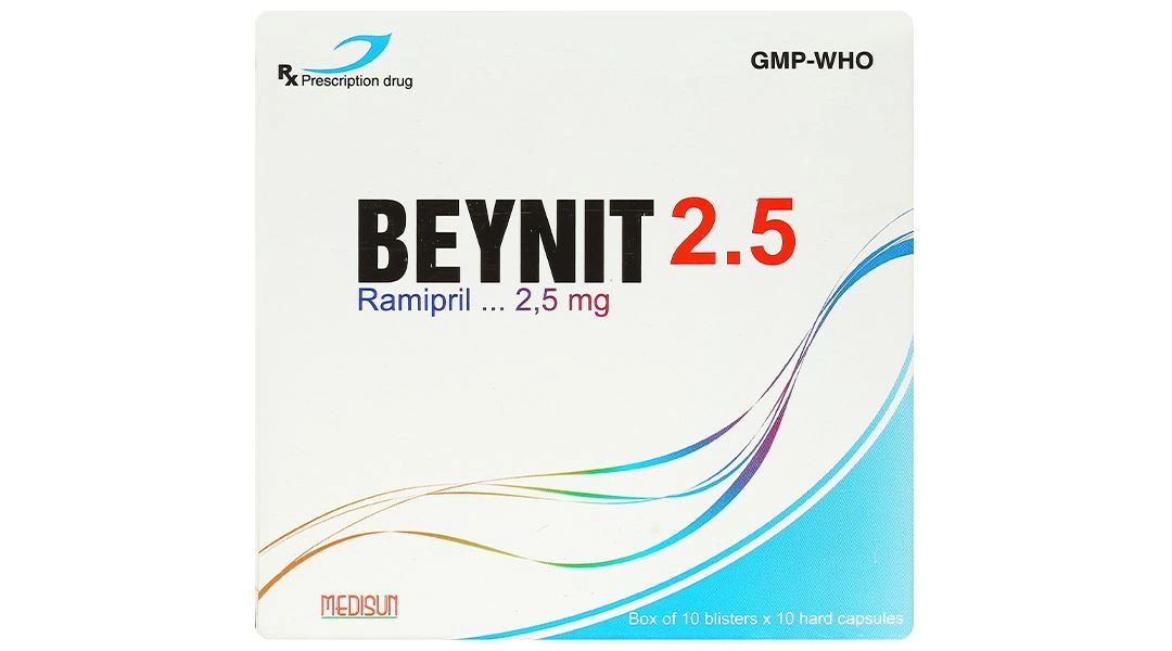 Beynit 2.5 điều trị tăng huyết áp, suy tim sung huyết (10 vỉ x 10 viên) - 2