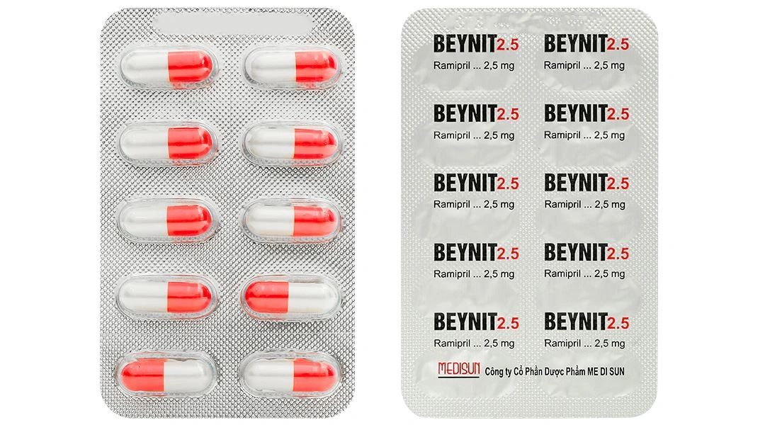 Beynit 2.5 điều trị tăng huyết áp, suy tim sung huyết (10 vỉ x 10 viên) - 7