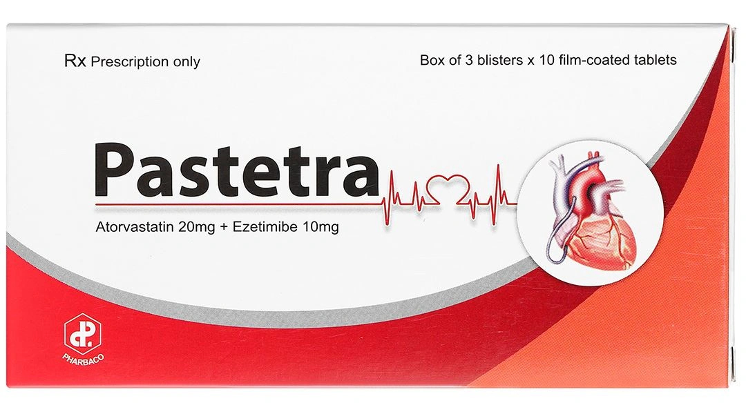 Pastetra phòng ngừa bệnh tim mạch, trị tăng cholesterol máu nguyên phát (3 vỉ x 10 viên) - 1