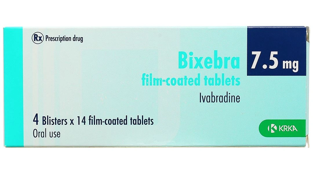 Bixebra 7.5mg điều trị triệu chứng đau thắt ngực ổn định mạn tính (4 vỉ x 14 viên) - 1