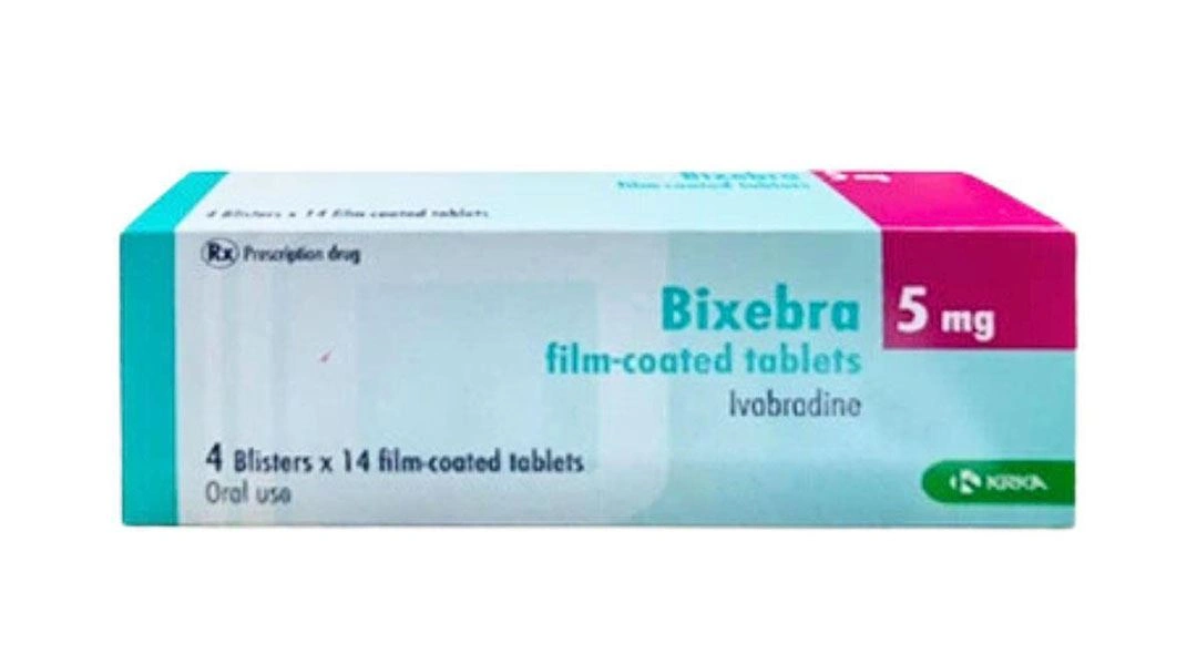 Bixebra 5mg điều trị triệu chứng đau thắt ngực (4 vỉ x 14 viên) - 