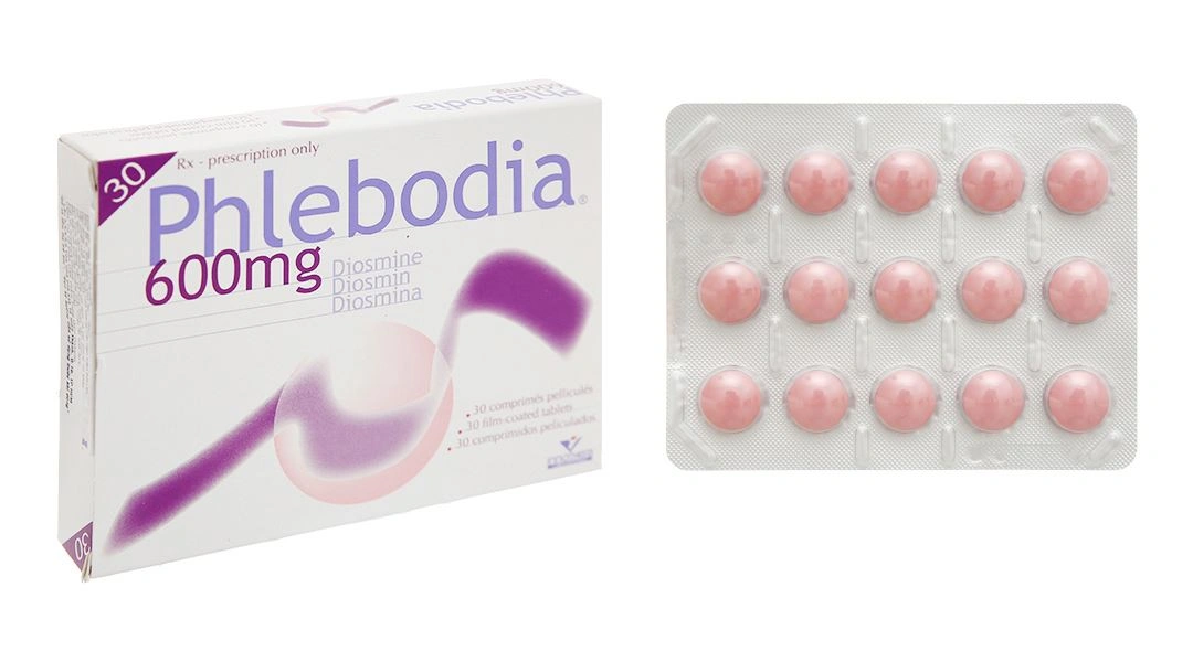 Phlebodia 600mg trị trĩ, suy giãn tĩnh mạch (2 vỉ x 15 viên) - 