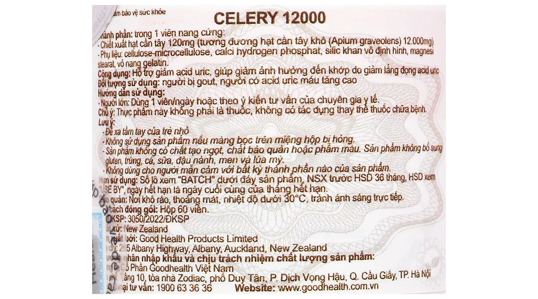 Thực phẩm bảo vệ sức khỏe Celery 12000 - 5