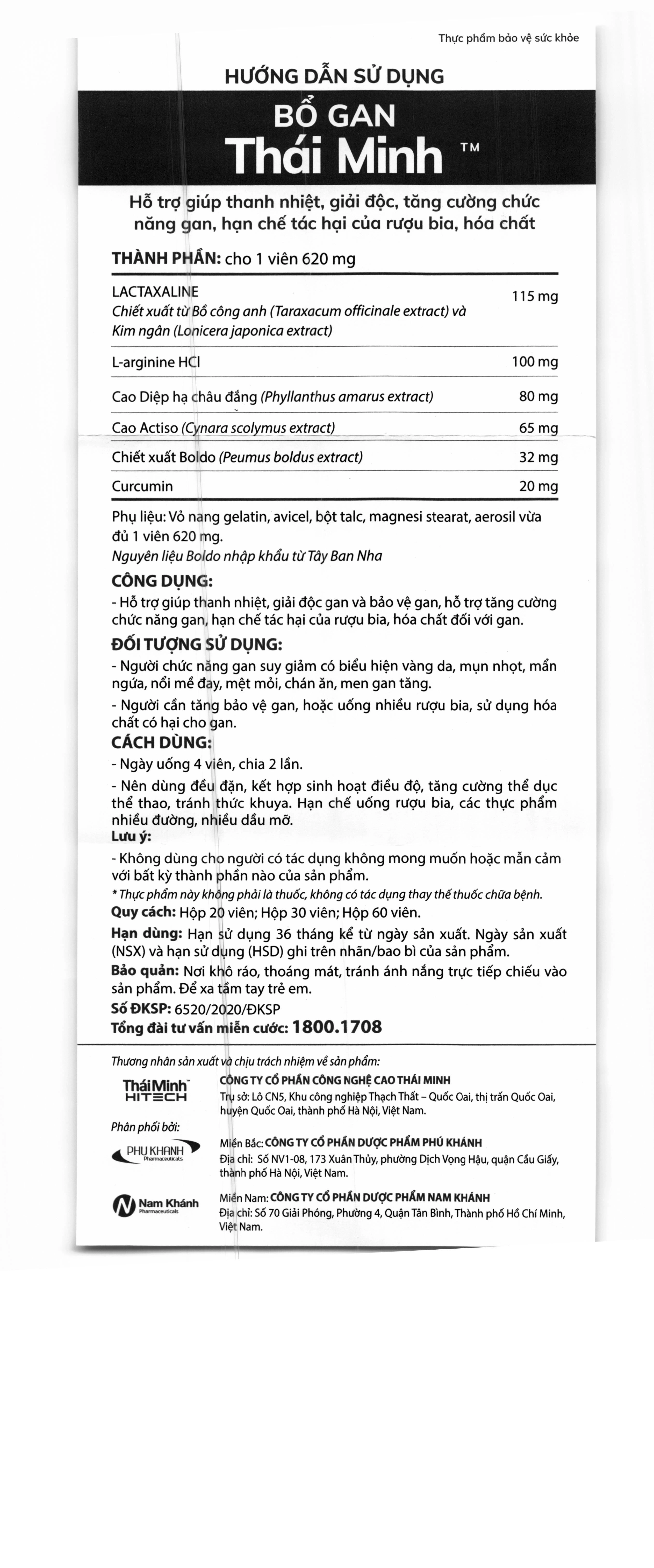 Bổ Gan Thái Minh hộp 20 viên - 8