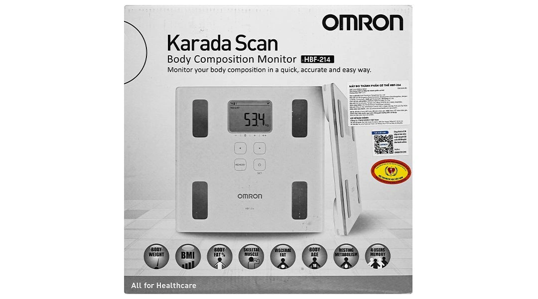 Cân điện tử đo chỉ số cơ thể Omron HBF‑214 - 6