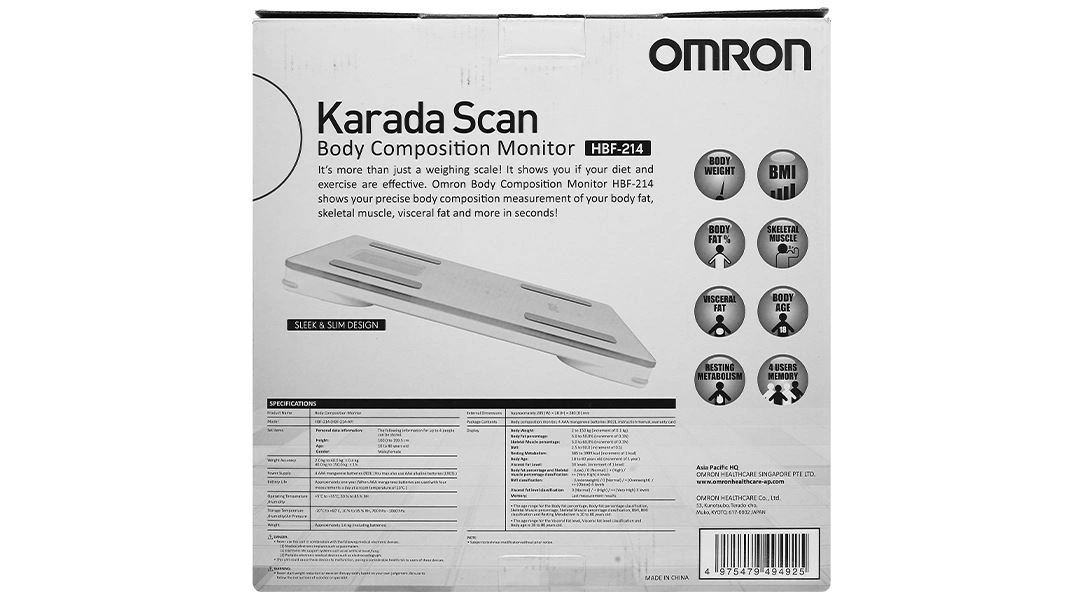 Cân điện tử đo chỉ số cơ thể Omron HBF‑214 - 7