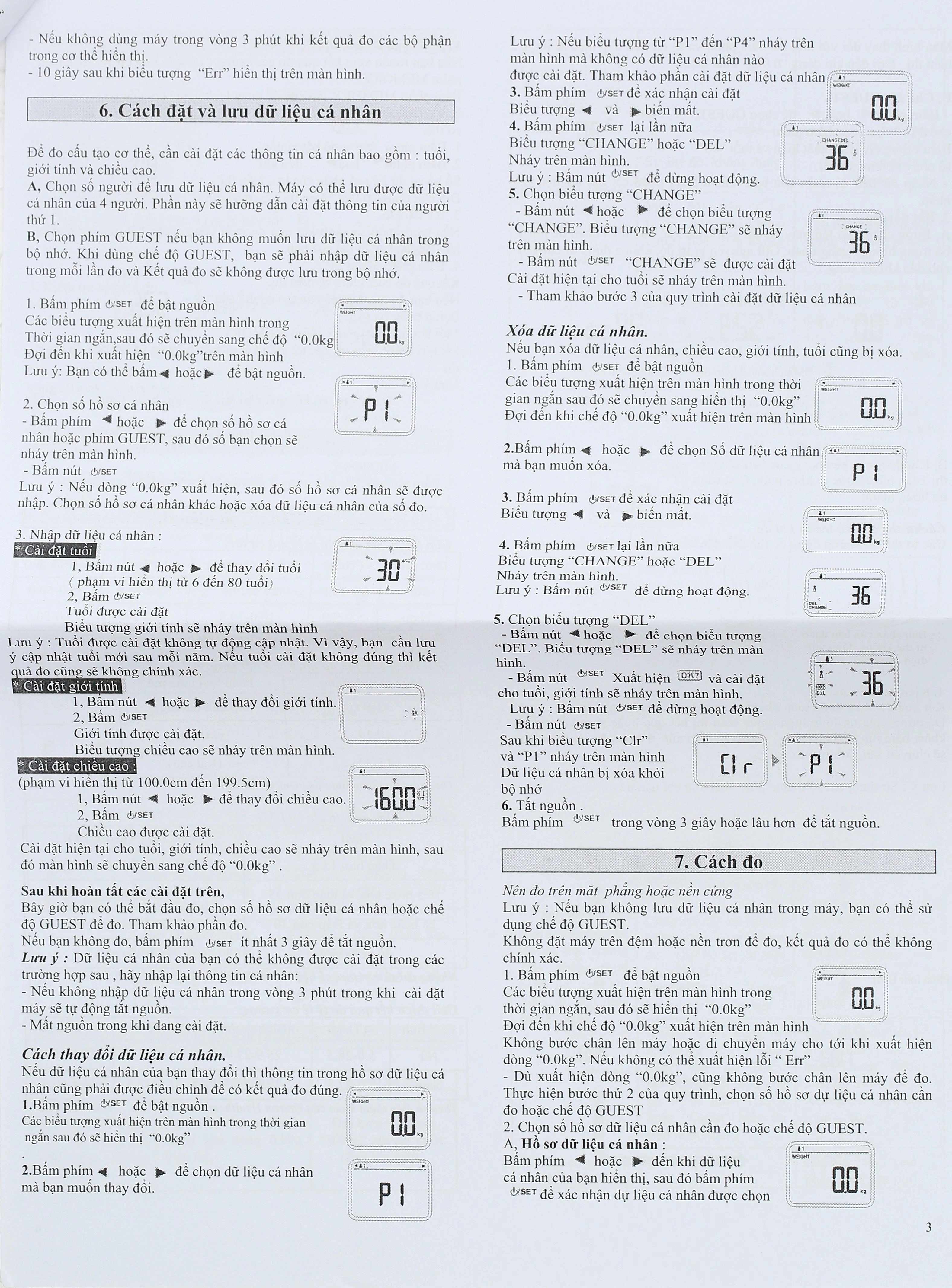 Cân điện tử đo chỉ số cơ thể Omron HBF‑214 - 18