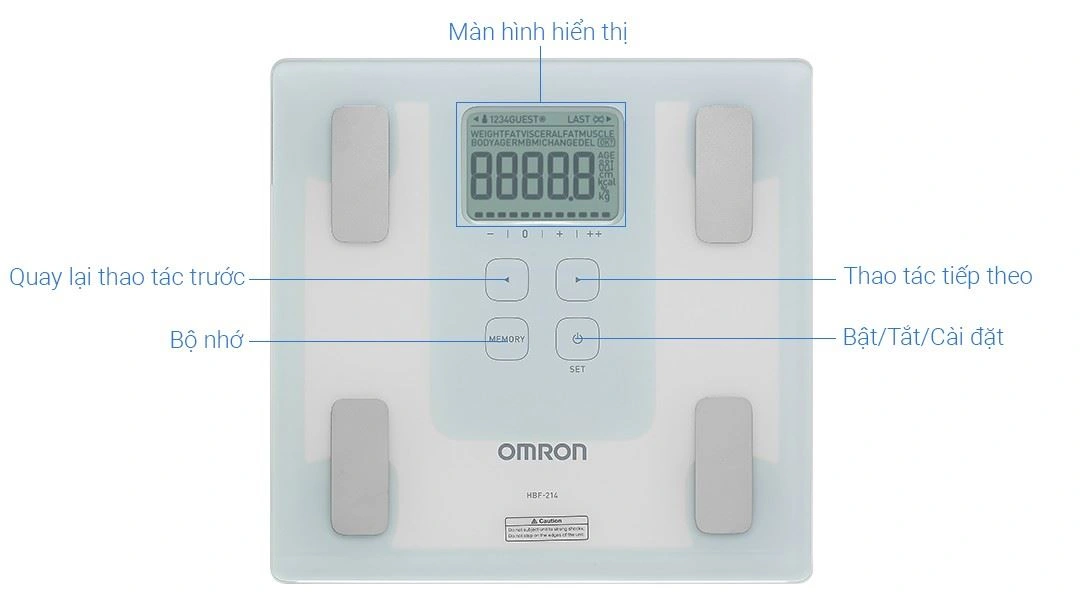Cân điện tử đo chỉ số cơ thể Omron HBF‑214 - 3