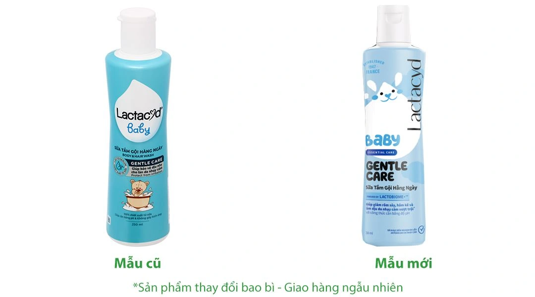 Sữa tắm gội Lactacyd BB giảm rôm sảy, hăm kẽ cho bé chai 250ml - 