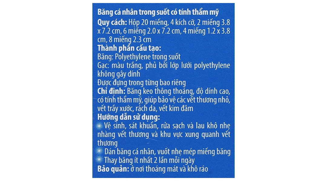 Băng cá nhân trong suốt Urgo Transparent Assorted hộp 20 miếng - 5