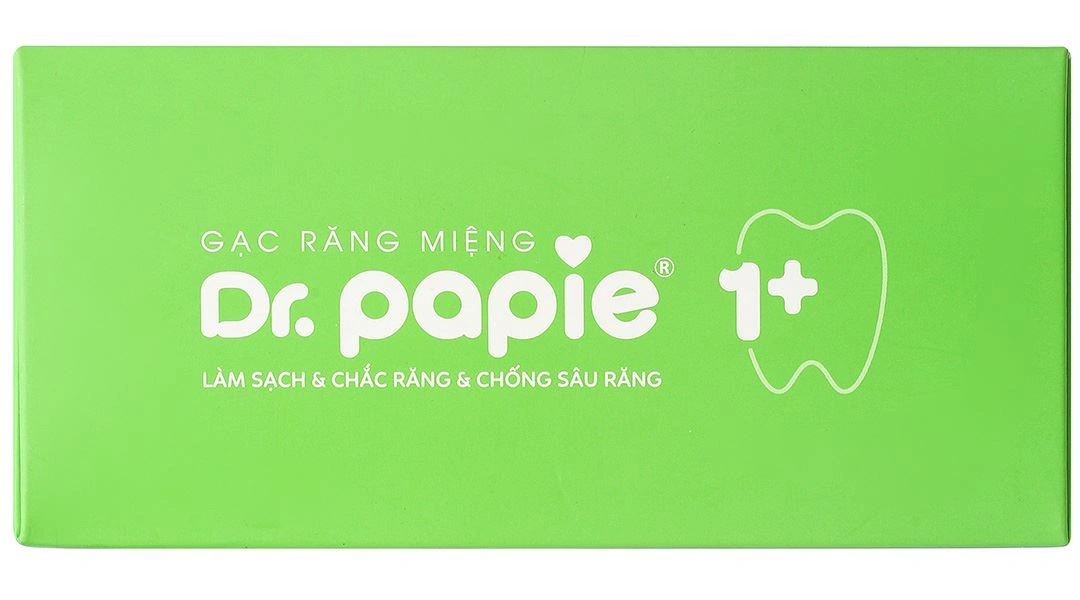 Gạc răng miệng Dr. Papie 1+ làm sạch, chắc răng, chống sâu răng cho bé hộp 30 miếng - 4