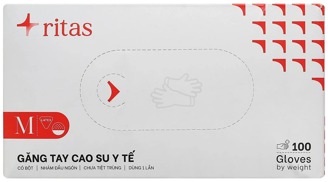 Găng tay y tế có bột Ritas Size M - 3
