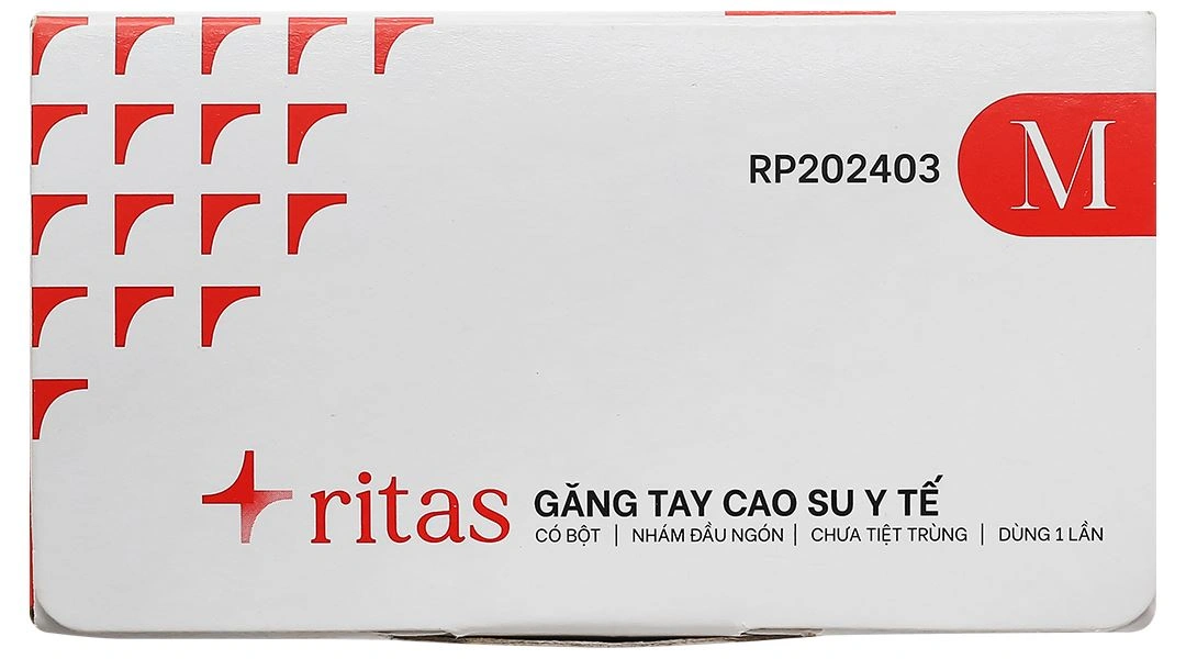 Găng tay y tế có bột Ritas Size M - 4