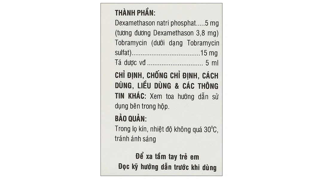 Dung dịch nhỏ mắt Tobidex điều trị viêm mắt chai 5ml - 6