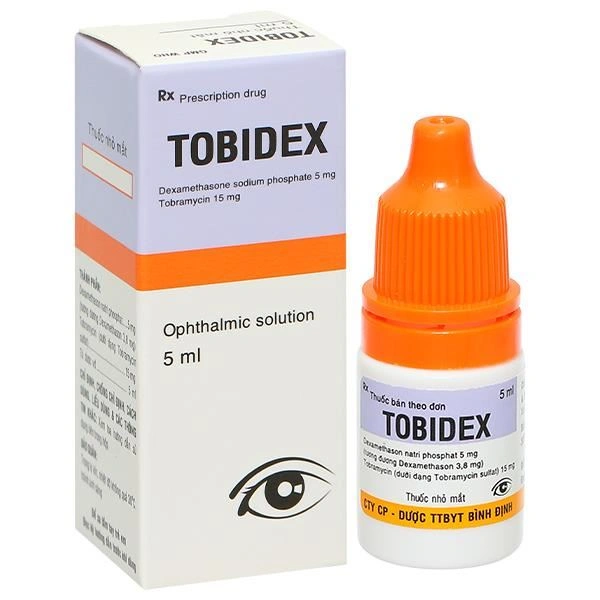 Dung dịch nhỏ mắt Tobidex điều trị viêm mắt