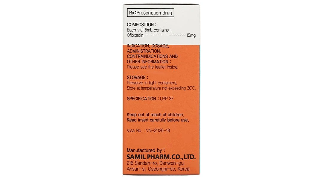 Dung dịch nhỏ mắt Eyflox ophthalmic solution trị nhiễm khuẩn mắt chai 5ml - 4
