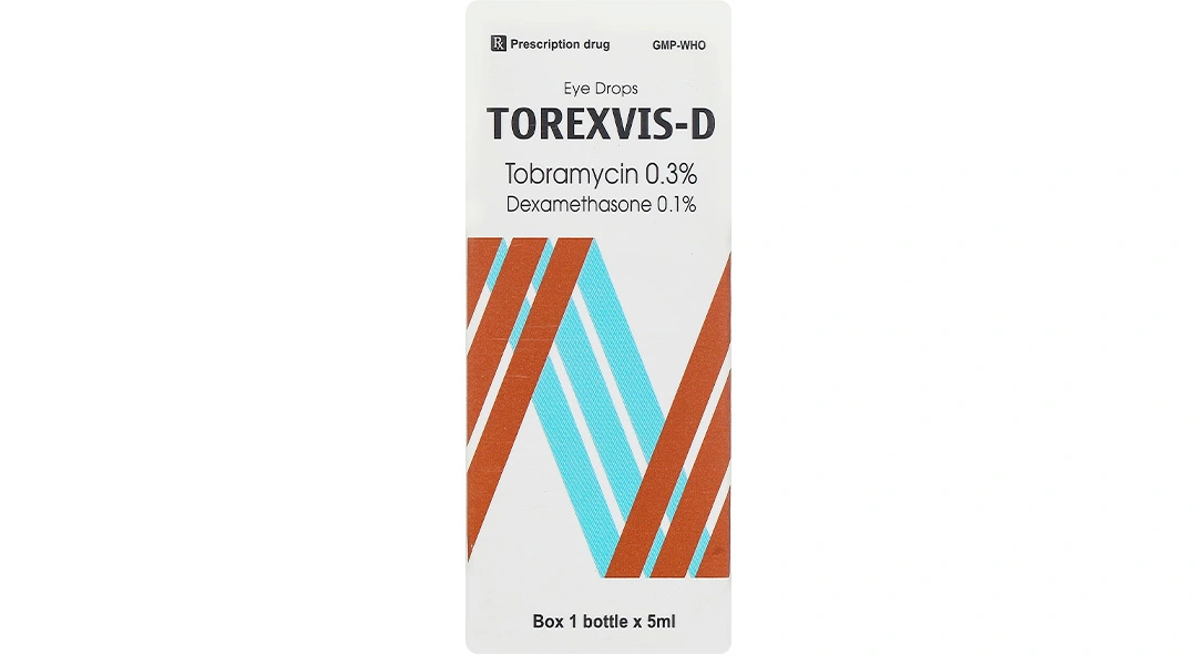 Torexvis - D điều trị tình trạng viêm, ngăn ngừa nhiễm khuẩn mắt chai 5ml - 1
