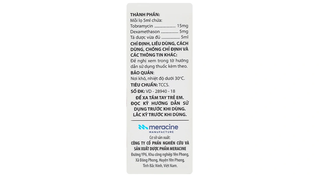 Torexvis - D điều trị tình trạng viêm, ngăn ngừa nhiễm khuẩn mắt chai 5ml - 2